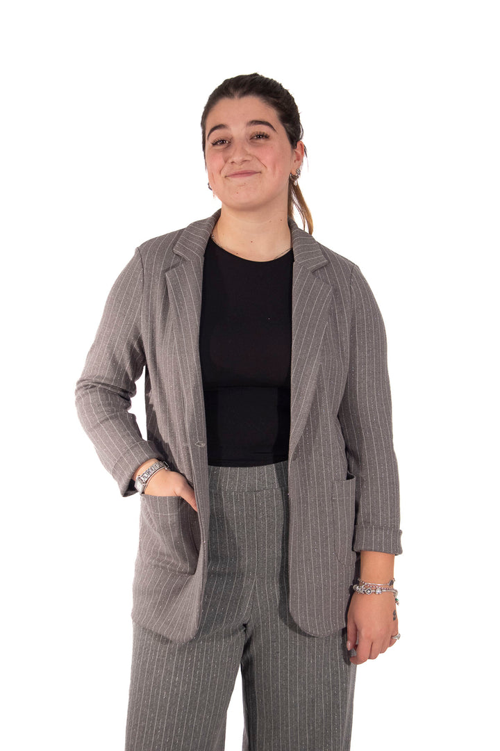 Blazer destrutturato in Eco Jacquard - Sophiaabbigliamento